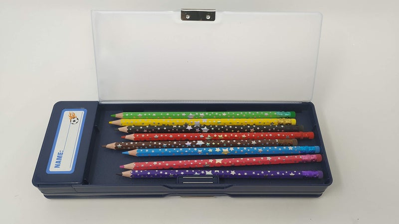 Hot Focus Sport Multifunction Pencil Case,Pencil Box for Boys. 2 Compartments Unique Stationery Set w/Pop Out Calculator and Pencil Sharpener. Best Back to School Gift Set for Kids, Boy & Teen. - Image 5